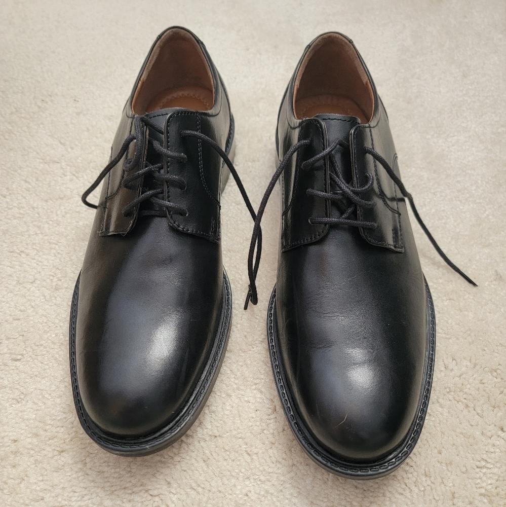 Johnston & Murphy Men's Tabor Plain-Toe Oxford Dress Shoe, Black, Size 11